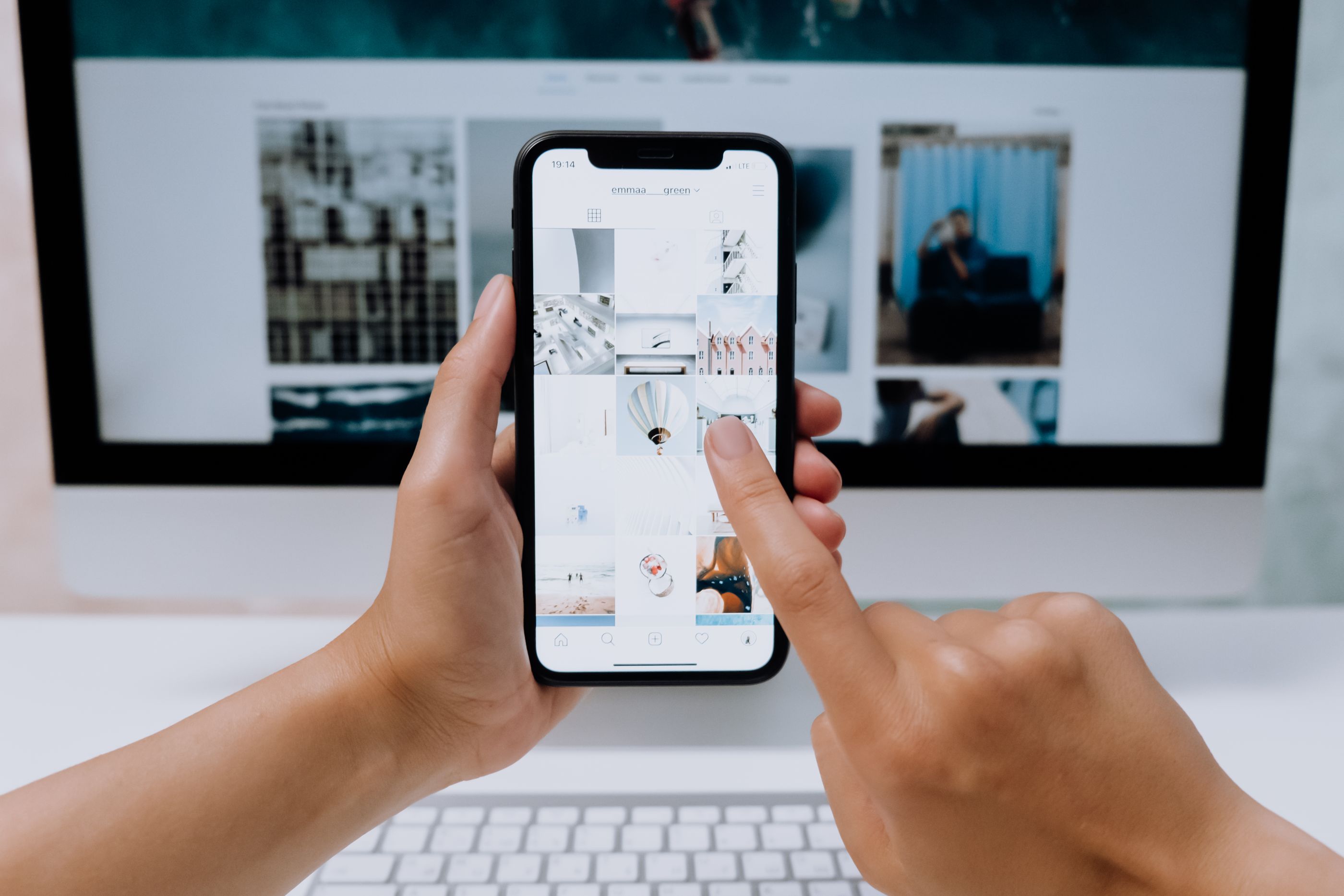 A person using a mobile app on their phone